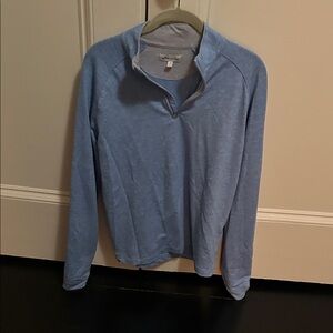 Peter Millar Light Blue Quarter-Zip Pullover